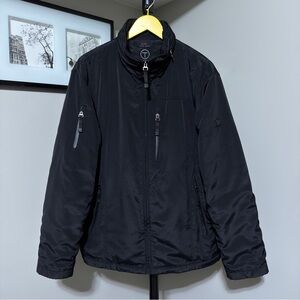 TUMI tech men’s black stow hood jacket insulated size large
